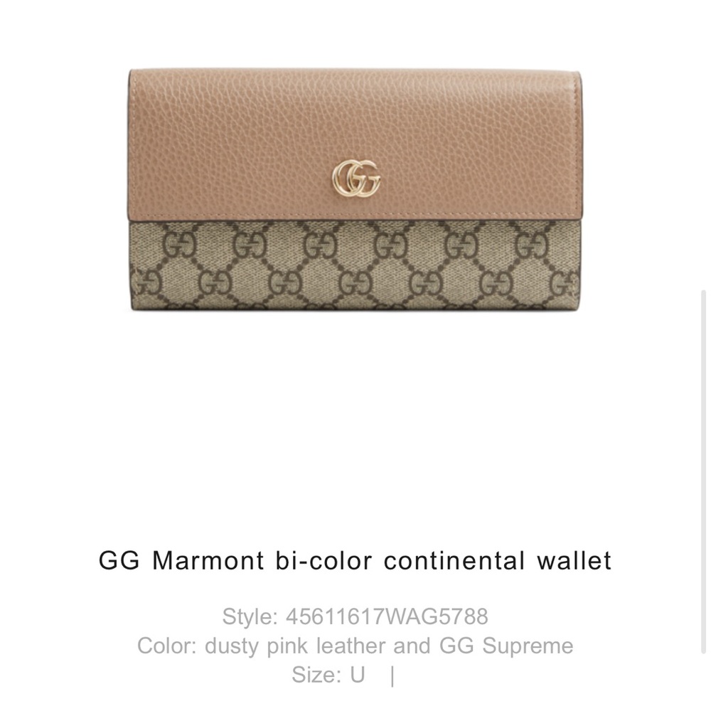 BRAND NEW Gucci Marmont bi-color continental Wallet
